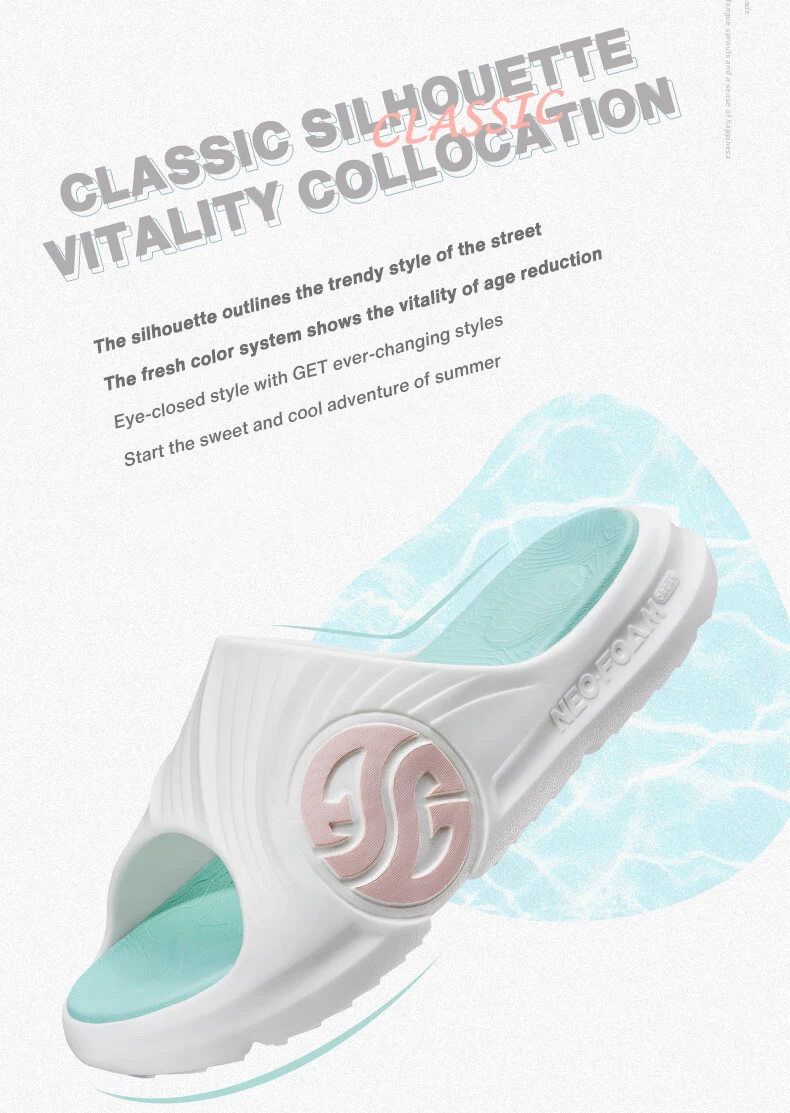 361 Degrees Damen AG Outdoor-Sport-Oberbekleidung mit dicken Sohlen, Strand, lässige Sandalen, Hausschuhe, Sportbekleidung, Paar-Hausschuhe 682126702 F – Detail 7