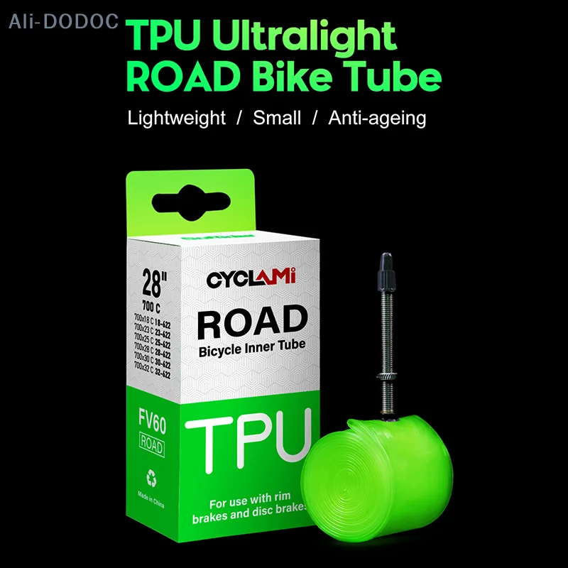 2023 Ultralight Bike Inner Tube 700 18-32C Road MTB Bicycle TPU Tire 700c 60/80mm Length French Valve Super Light Tub