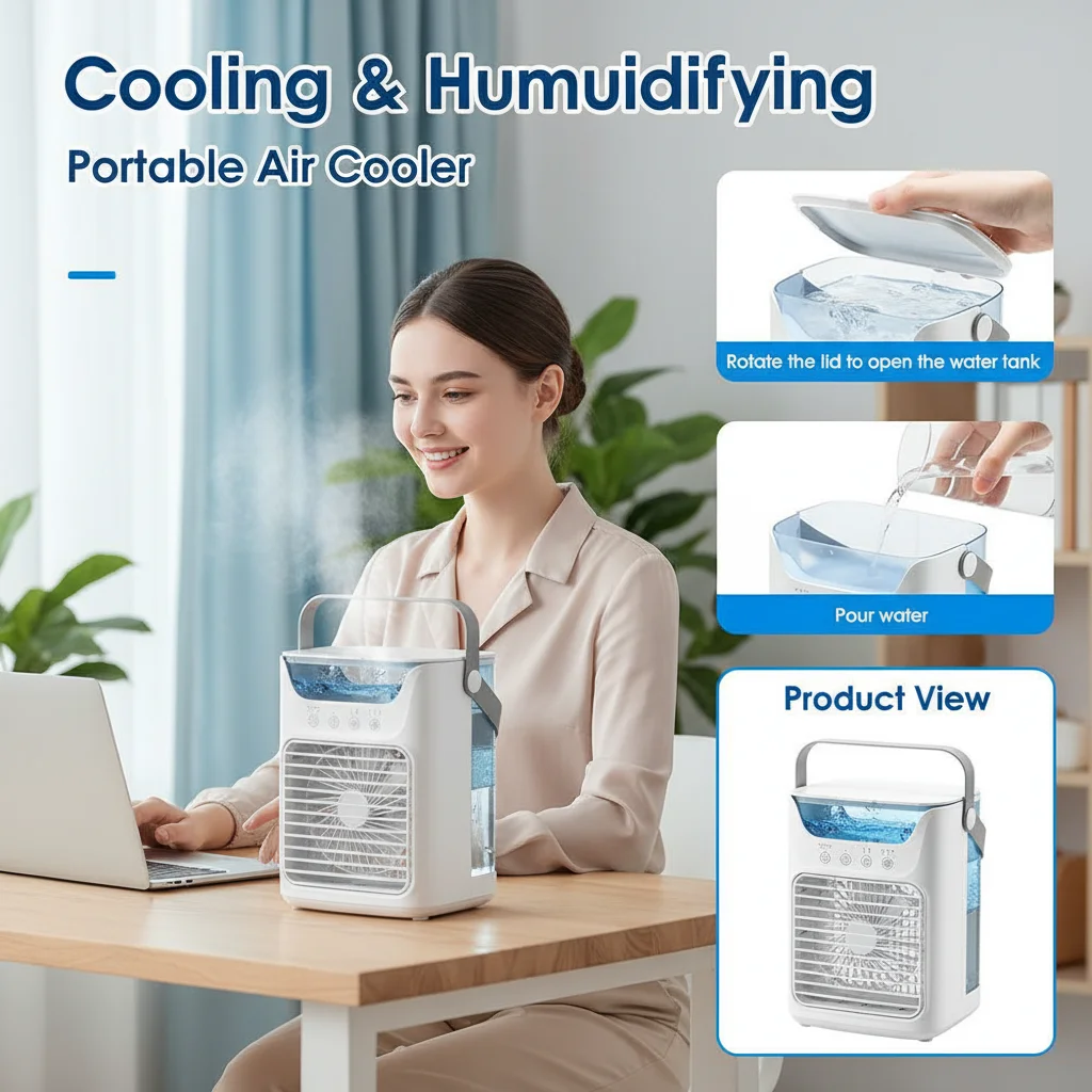 

1PCS Desktop Cooling Fan USB for Office And Home Use - Quiet Computer Fan for Heat Dissipation