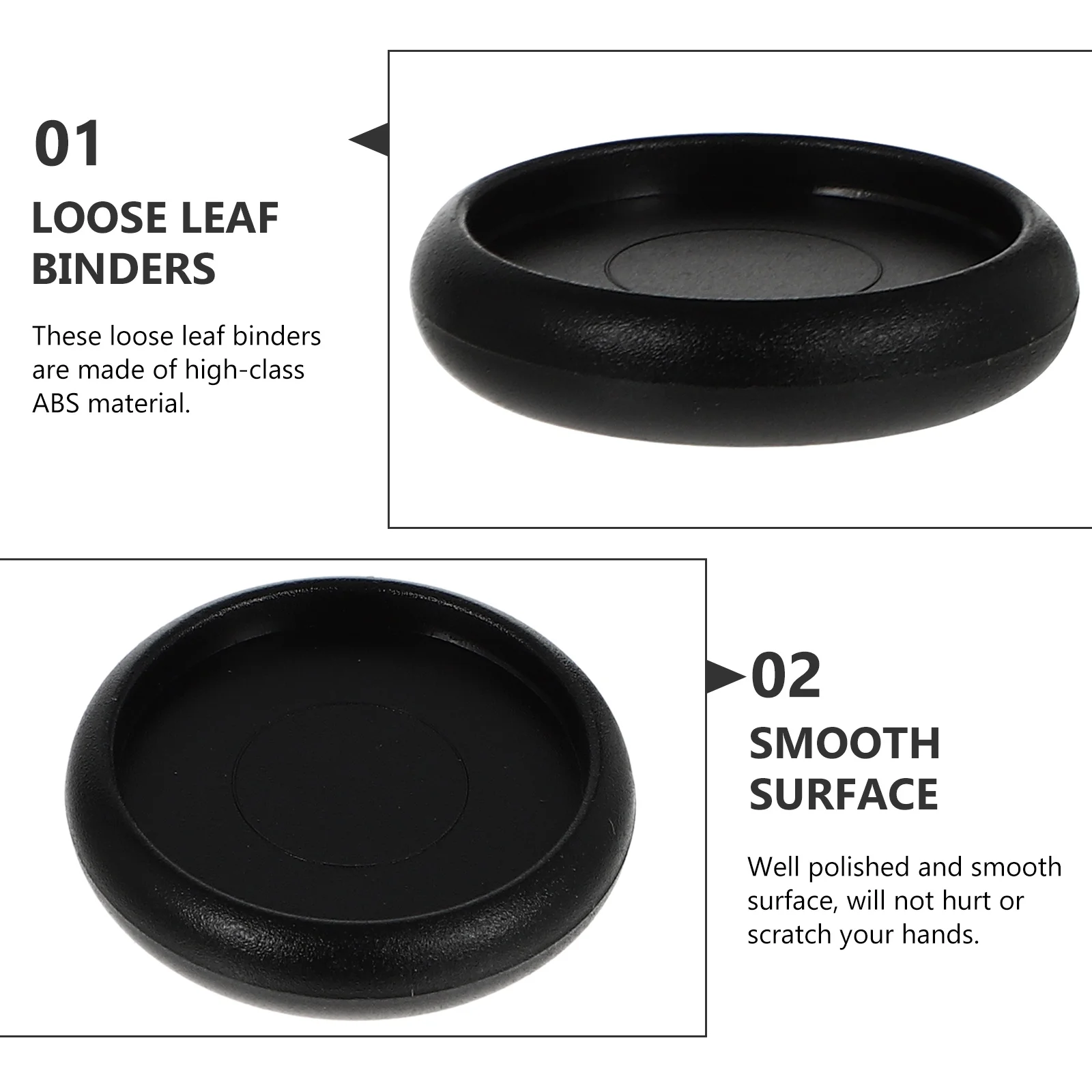 44 قطعة من أبازيم الموثق الصغيرة حلقات ربط مستديرة مرنة لدفاتر الملاحظات الورقية ذاتية الصنع لمشاريع الحرف اليدوية من البلاستيك #6