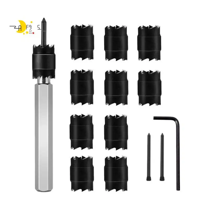 

Набор сверл для точечной сварки AF95, 13 предметов, с шестигранным хвостовиком, серебристо-черный