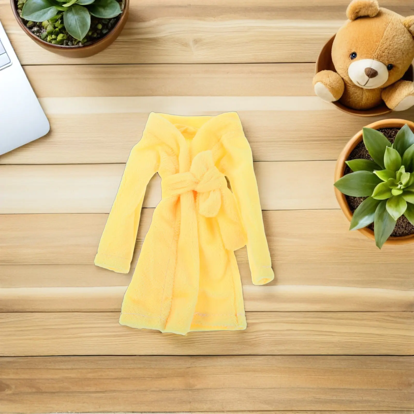 Elegant Mini Sleepwear Outfit - Soft Babydoll Bathrobe for Pretend Play Scenarios - Pajama Set for Nightwear Collection and