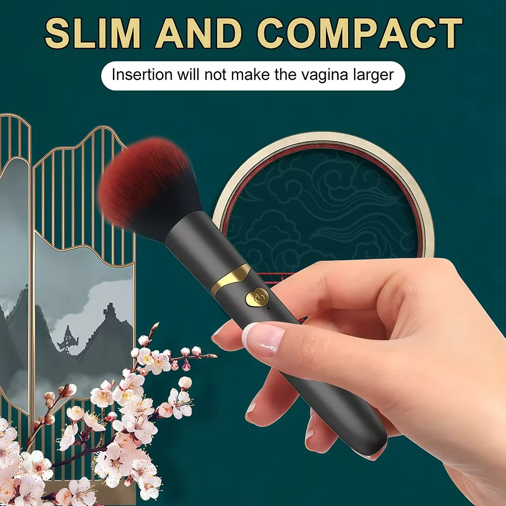 Makeup Brush Vibrator for Women G Spot Vagina Massager Dildo Powerful Clitoris Nipple Stimulator Masturbator Sex Toys for Adult - Image 4