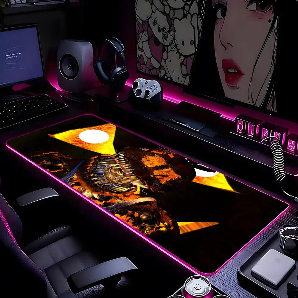 Fnaf Five Nights At Freddys Mouse Pad Mousepad HD Printing Computer Gamers Locking Edge Non-slip RGB Mouse Pad XXL90x40cm Keyboa