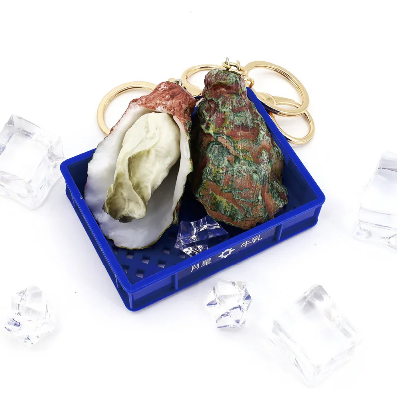 Simulated Seafood BBQ Clam Garlic Oyster Pendant Fun Food Toy Travel Souvenir Ornament