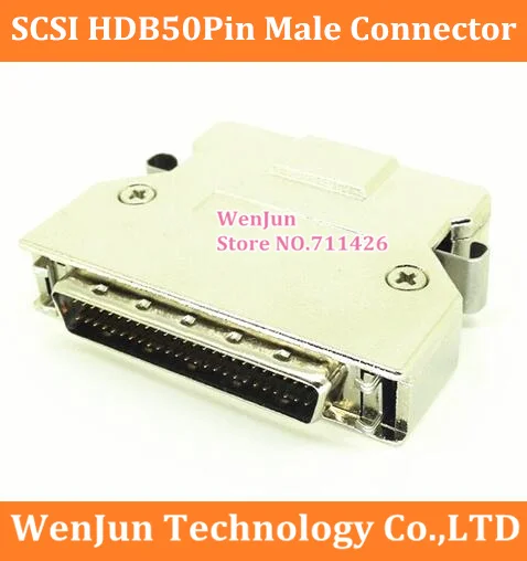 

High Quality SCSI HDB50Pin Male Power Connector HDB50 pin Iron shell Bullet type 50pin male head