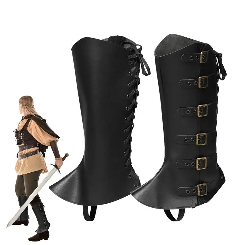 

Medieval Boot Covers Steampunk Boots Covers Costume Accessory In PU Leather Novelty Adult Pirate Boot Covers For Halloween