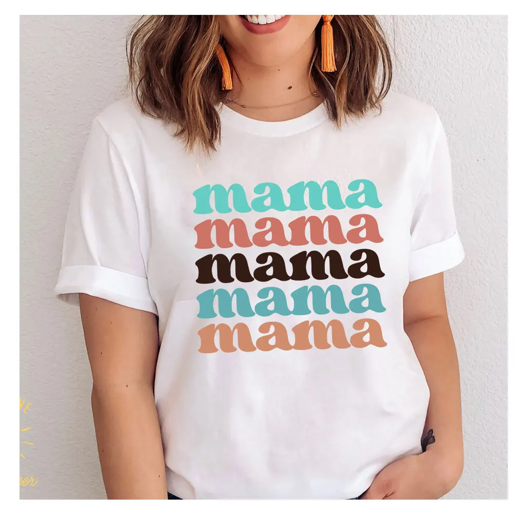 Blessed Mama Heat Transfer For Clothing Thermal Stickers Transfert Thermocollants T-shirt Dress Parches Termoadhesivos Decals