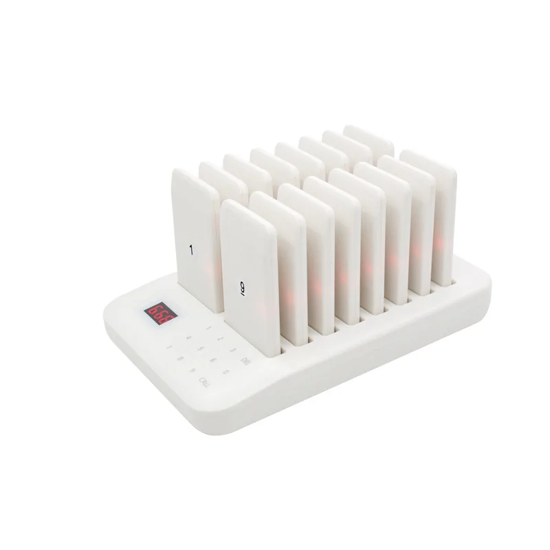 

Wireless food pickup device, restaurant bank caller, vibrating bell light prompt 1 to 16 commercial caller