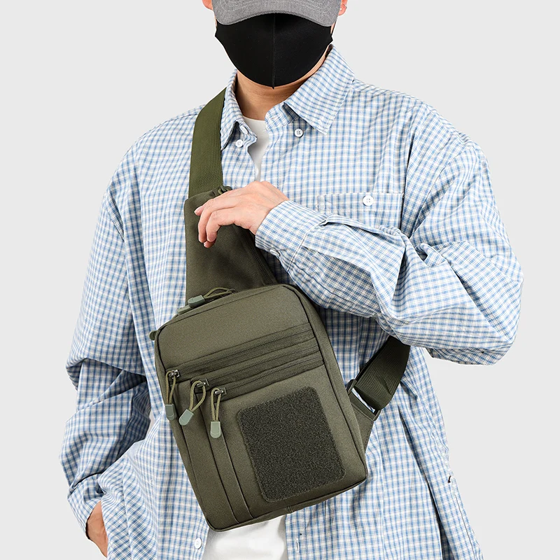 Taktische Umhängetasche für Herren – Leichte Brusttasche zum Wandern & Camping, mit sicheren Reißverschluss-Aufbewahrungstaschen – Detail 20