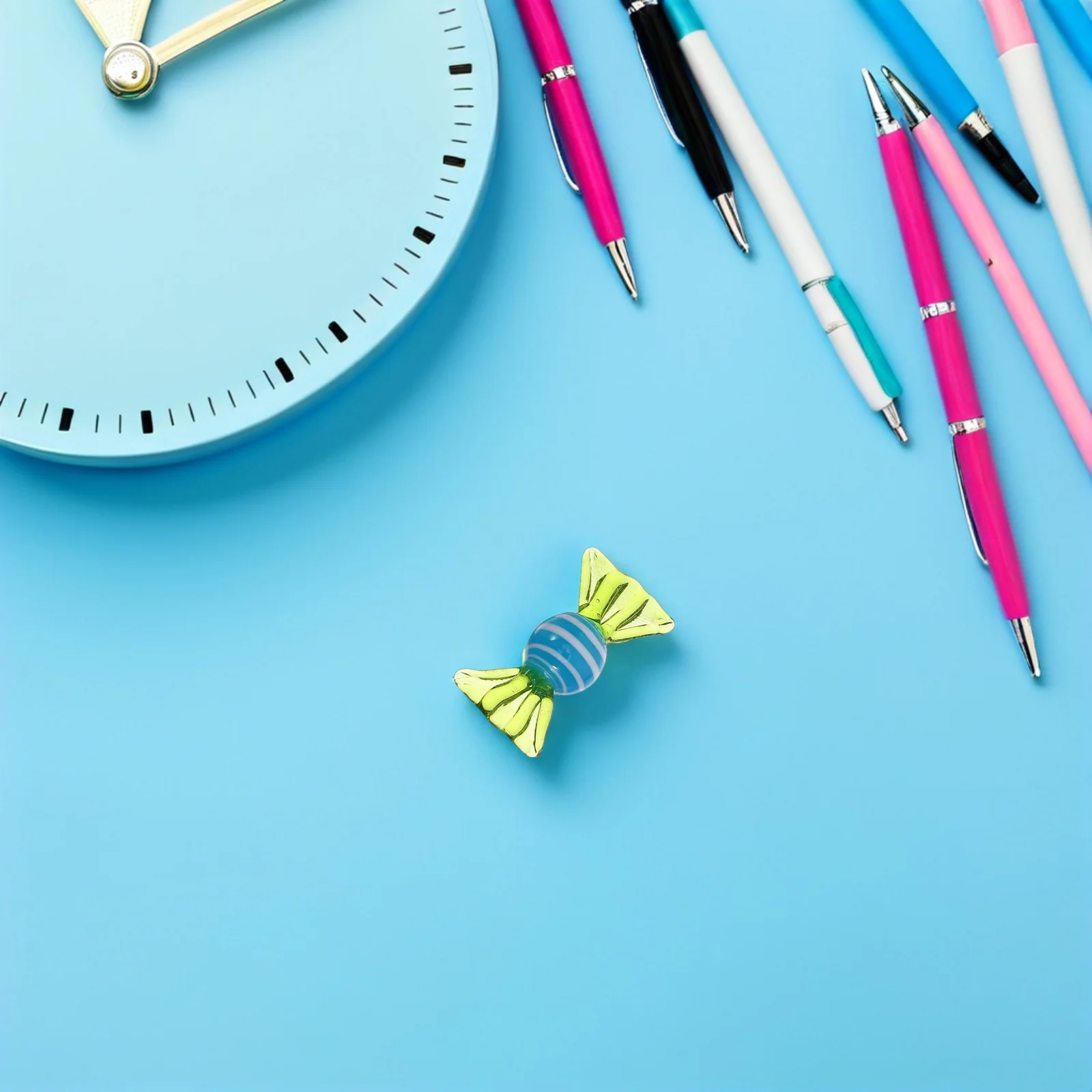 6 قطع من حلوى الحلوى الزجاجية على طراز مورانو، مجموعة حلويات زجاجية ملونة عتيقة لتزيين حفلات الزفاف وأعياد الميلاد #5