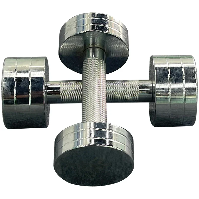

round Head Chrome Stainless Steel Dumbbells Set 1kg-10kg Free Exercise Equipment Dumbbell Workout Gear