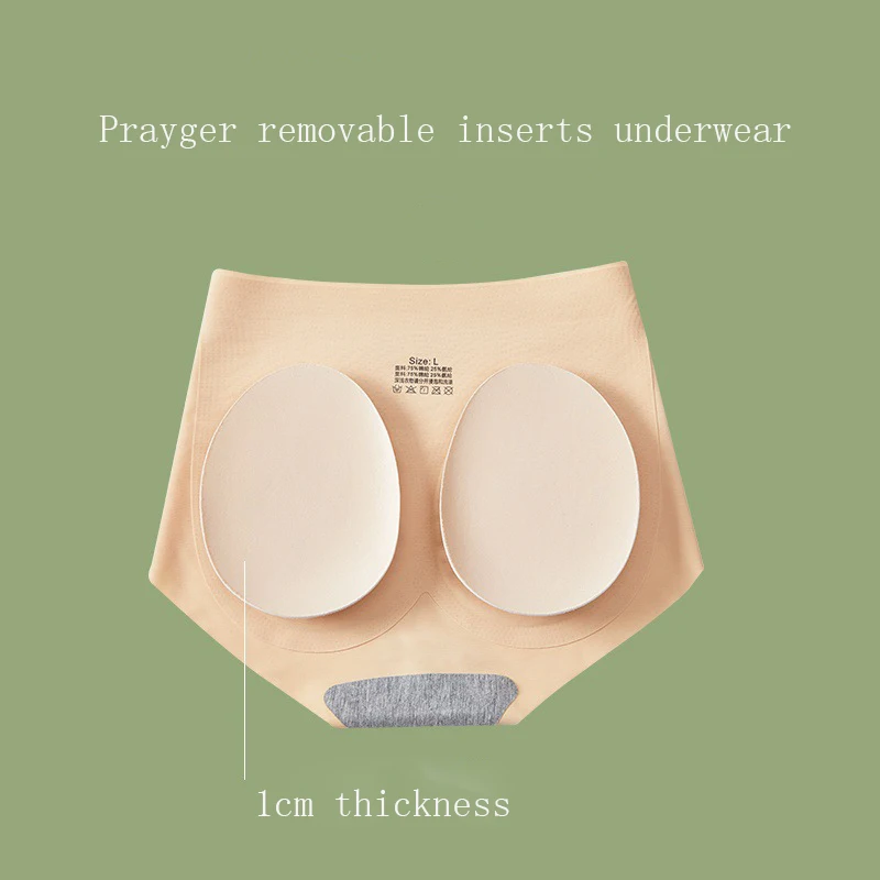 Prayger 3D Padded Shaper Invisible Summer Control Panties Thin Silky Removable Inserts Underwear