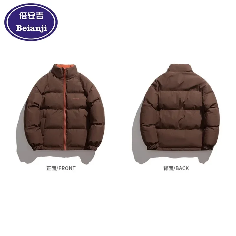 Cotton-padded men's thick simple couple warm everything with bread coat chaquetas para mujer puffer jacket winter jackets new