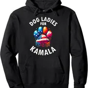 Polarshe Childless Dog Ladies Election President Design Unisex Hooded Sweatshirt