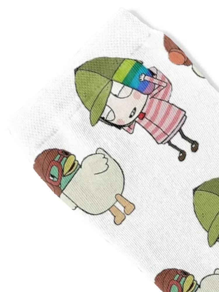 جوارب سارة آند داك هدية مضحكة على الموضة اليابانية جوارب شتوية للرجال والنساء #2