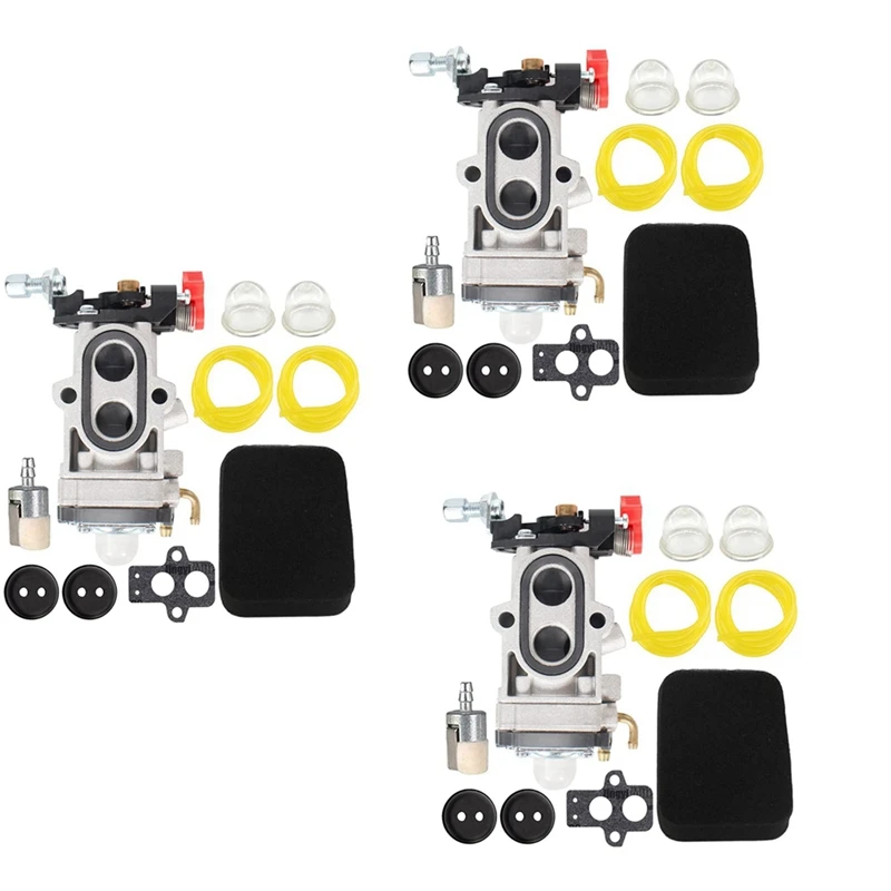 

Комплект карбюратора 3X для Husqvarna 150BT 150BF 350BT 350BF 560BTS 560BFS 570BTS 570BFS 580BTS 580BFS 581155801 502845001