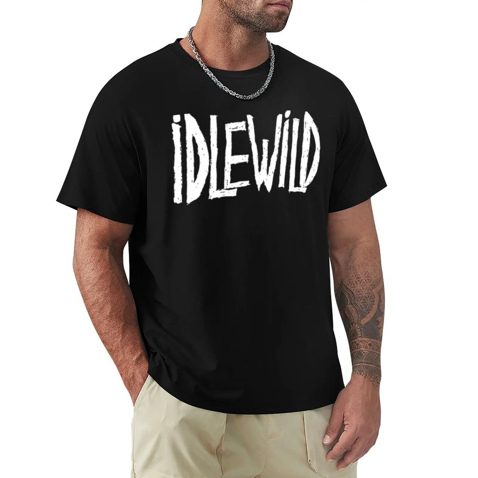 

IDLEWiLD логотип футболки тяжелые kawaii одежда заготовки мужские футболки упаковка