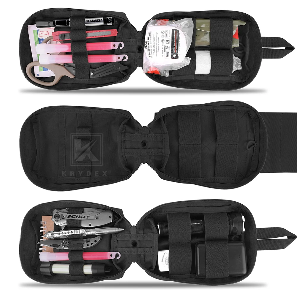 KRYDEX Tactical Medical Pouch Rip Away Molle First Aid IFAK Trauma BagOutdoor Emergency Survival Sport Gear