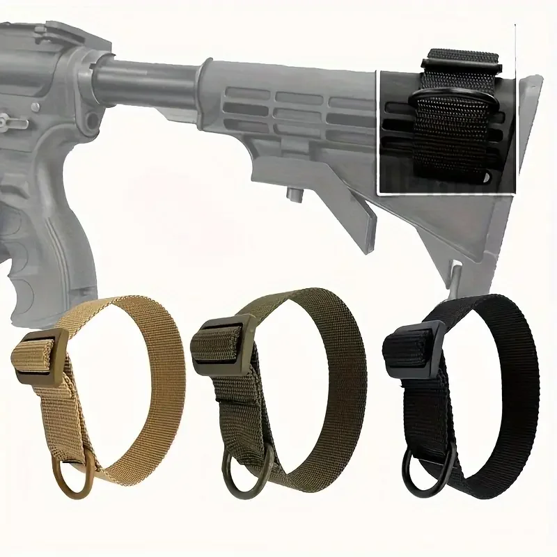 Tactical Gun Sling for Hunting - Adjustable Rifle Shoulder Strap with QD Swivel & D Ring Adapter, Nylon Sling Loop for Outdoor S