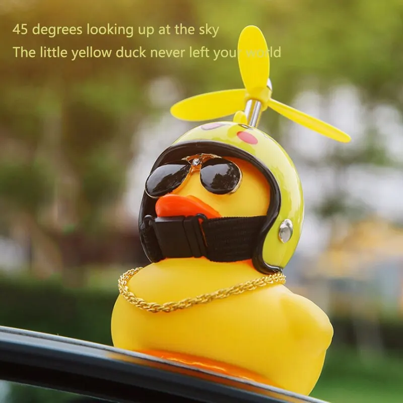 Broken Duck Car Car Decoration Electric Battery Car Decoration Bicycle Car Little Yellow Duck Decoration