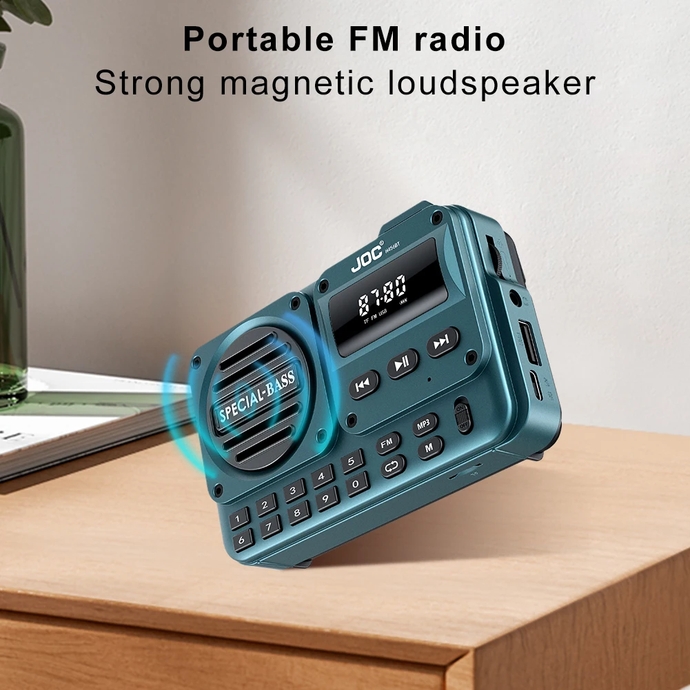 Description Picture 5 of itemFM Portable Radio with LED Display Digital Radio Recorder BT 5.4 Radio Speaker for Home Travel Gifts for Seniors Elderly