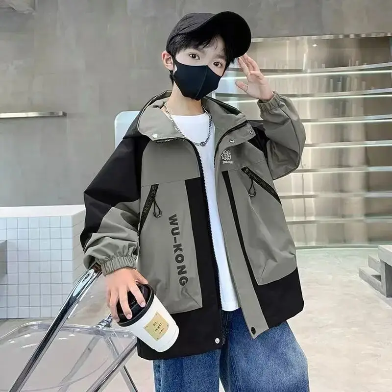 Children's outerwear Spring and Autumn New Style Teenage Boys' Coat Casual Windproof Zipper Stormtrooper Jacket