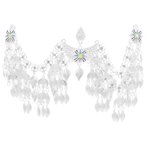 Flagal de estilo asirio Hojas de borde de las mujeres Joyas de cabello Declaración étnica de la banda del cabello Maang Tikka Diadema 8 mejores ventas de bandera asiria - №5