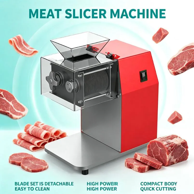 Automatic Meat Shredding Machine Commercial Household Stainless Steel Fast Meat Processing Machine Slicing Machine