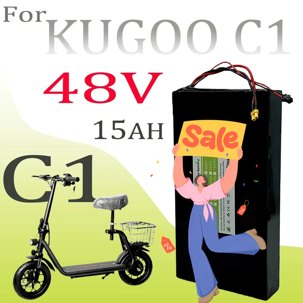 

48V 14Ah 13S4P Lithium Ion Battery Pack 672Wh High Power For Kugoo C1 Electric Bicycle E-Bike