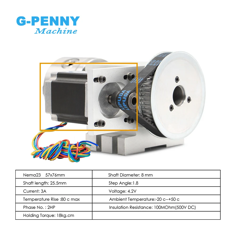 Cabezal divisorio CNC de 4 ejes de 80mm, kit de eje A/eje de rotación, Nema23 para Mini enrutador CNC/grabador, máquina de grabado de carpintería