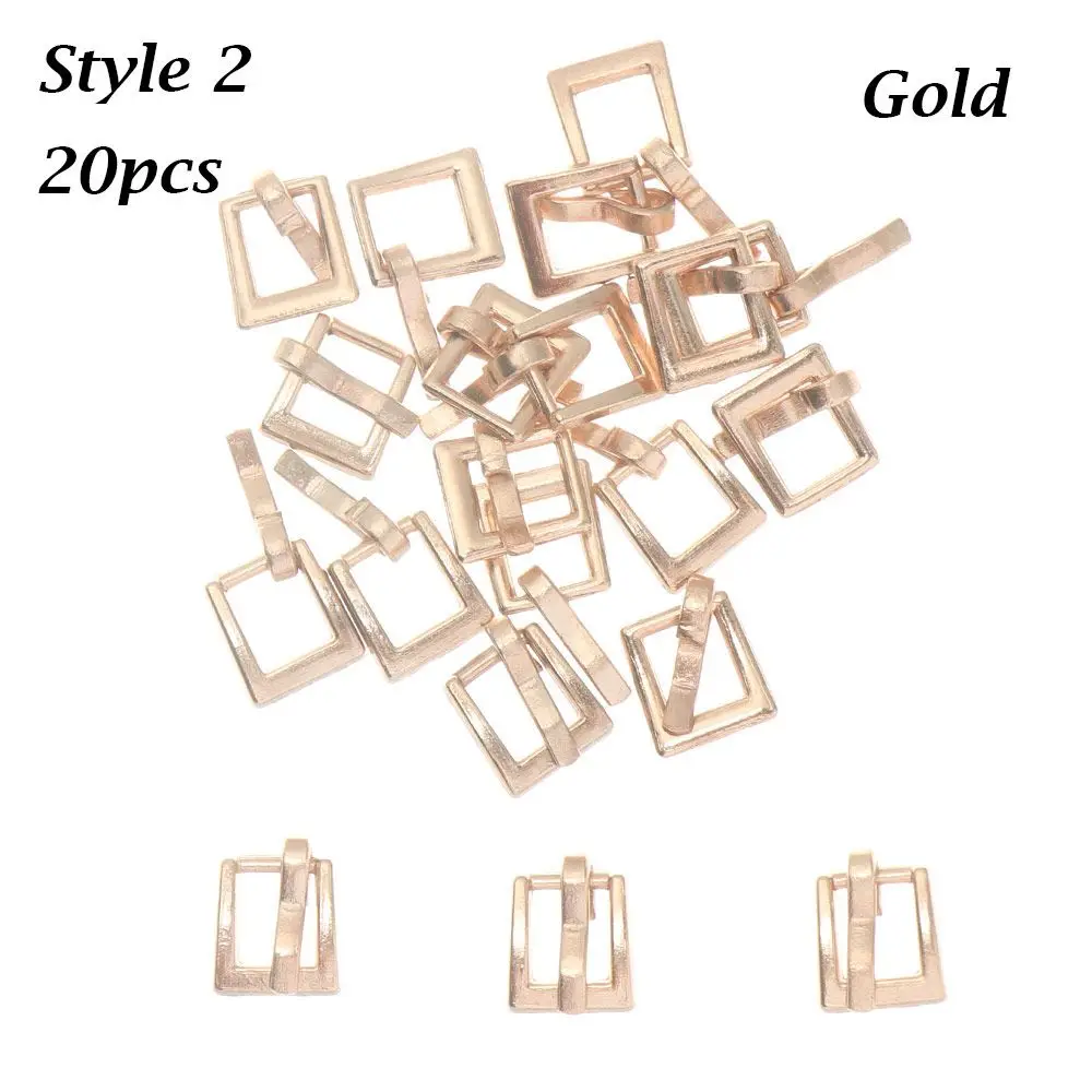 20/40pcs 4Mm 4 Colors Girl Gift   Bag Buckles DIY Shoes Buttons Tri-glide Belt Buckle Clothes Sewing Accessories
