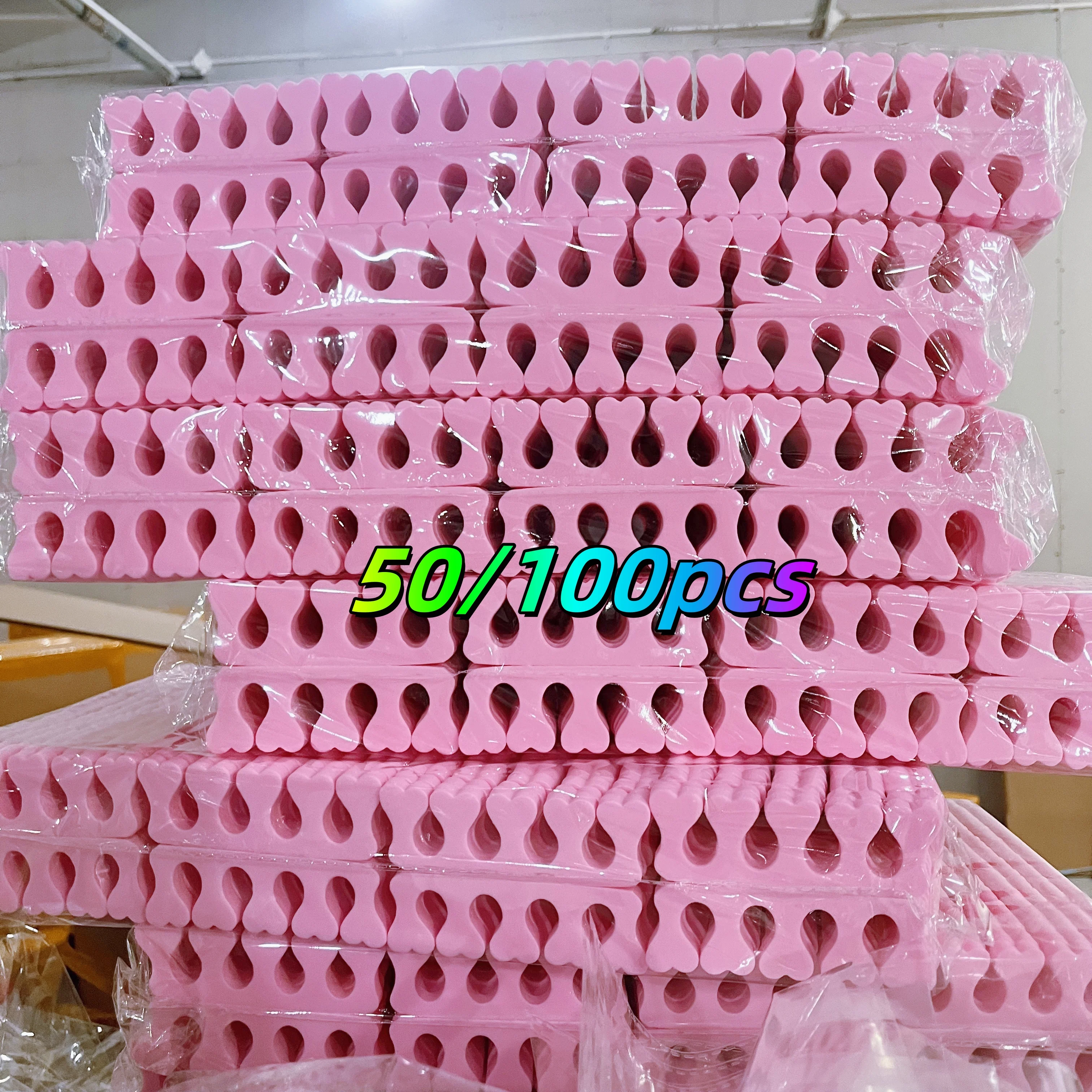 50/100pcs Heart-Shaped Toe Separator Finger Splitter Nail Art Tool Sponge Soft UV Gel Polish Beauty Tools Manicure Pedicure Kits
