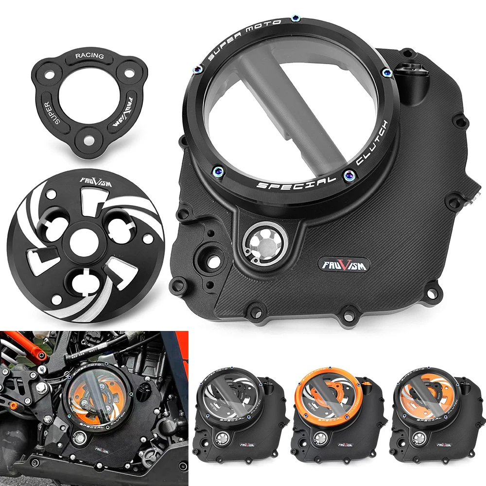 

Для KT-M RC 390 ADV 390 Для Husqvarna Vitpilen 401 Svartpilen 401 Прозрачная крышка сцепления двигателя Adventure 390 2020 2021 2022 2023