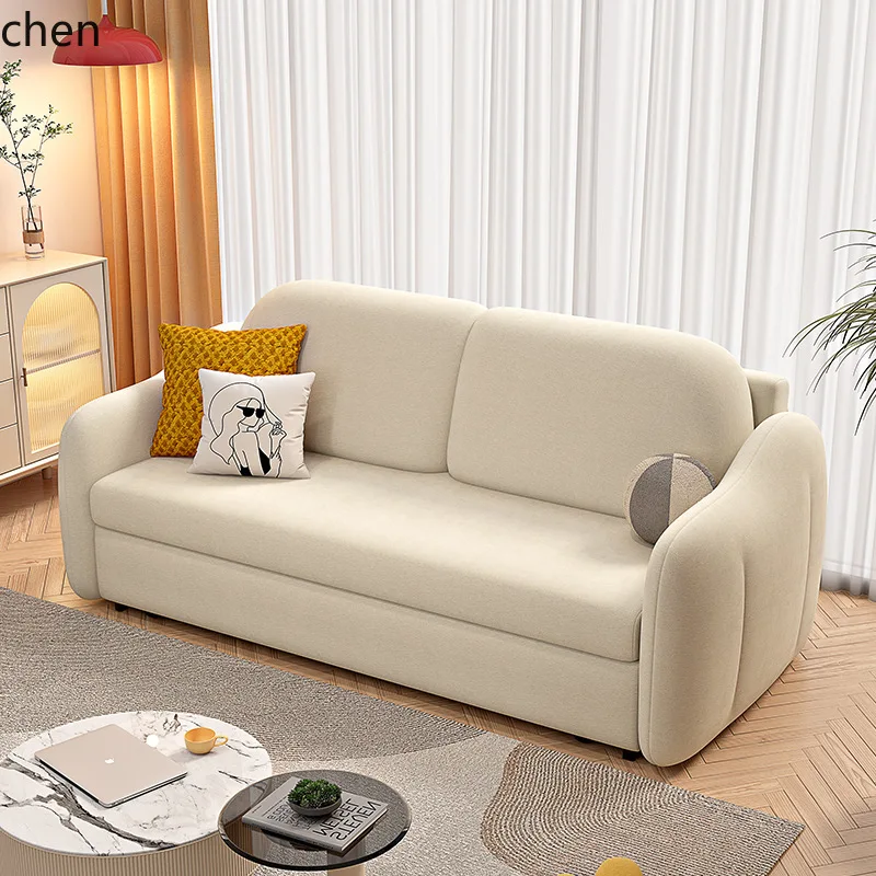 ZML Sofa Bed Dual-use for Sitting and Lying Living Room Foldable Small Apartment Simple Storage Extendable Bed