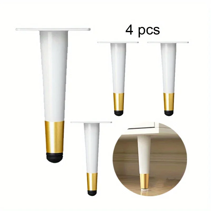 4pcs Coffee Table Support Desk Chairs Nightstands DIY Furniture Metal Legs Adjustable Furniture Table Legs for Sofa TV Cabinet