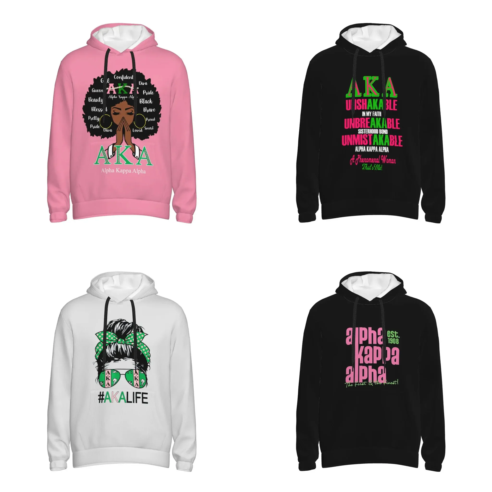 Alpha Sorority Kappa Alpha AKA Men's Pullover Hoodie Casual Hooded Sweatshirt Best Hoodies Sportswear Tracksuit with Pocket