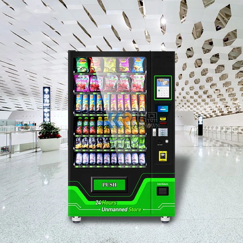 Europe Toys Snacks and Beverage Medicine Vending Machine Touch Screen Refrigeration Slim Vending Machine with Card Reader Vendor