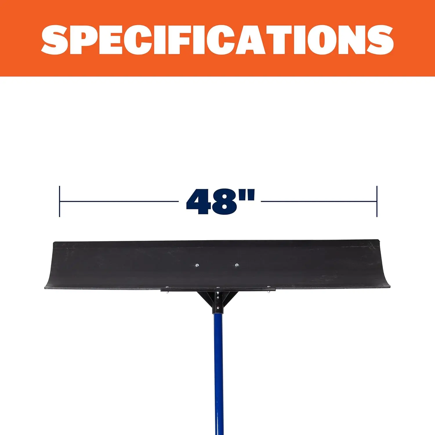 

Снегоуборочная лопата 48 дюймов с антипригарным лезвием из UHMW, легкая, эргономичная конструкция для удобной уборки снега