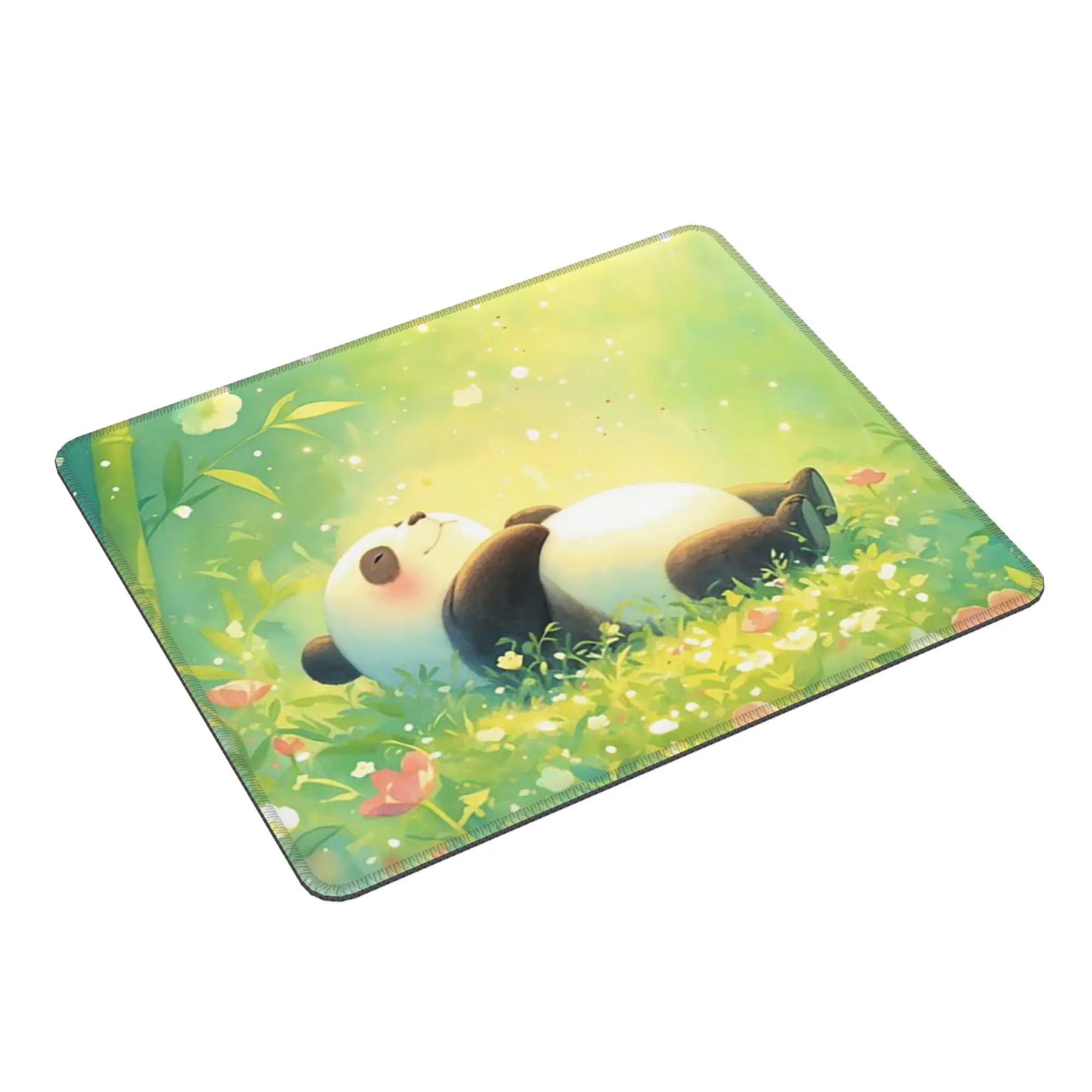 Adorable Panda Lying On The Grass Mouse Pad Computer Keyboard Mouse Mat Gamer PC Laptop Desk Mat Office Table Mats
