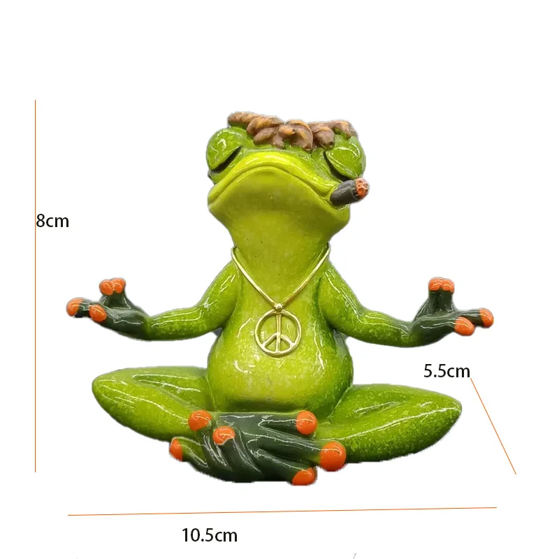 1 resin crafts Nordic style American country yoga frog living room dining room wine cabinet decoration office desktop festival s