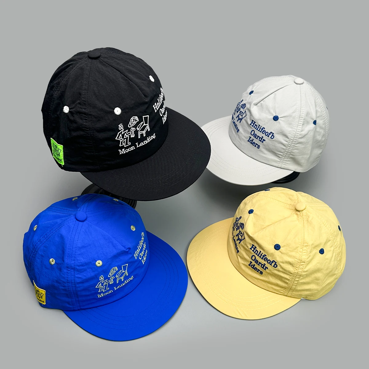 Korean Cartoon Embroidered Letters Baseball Hats New Men Women Sunshade Flat Eave Breathable Quick Drying Versatile Peaked Caps