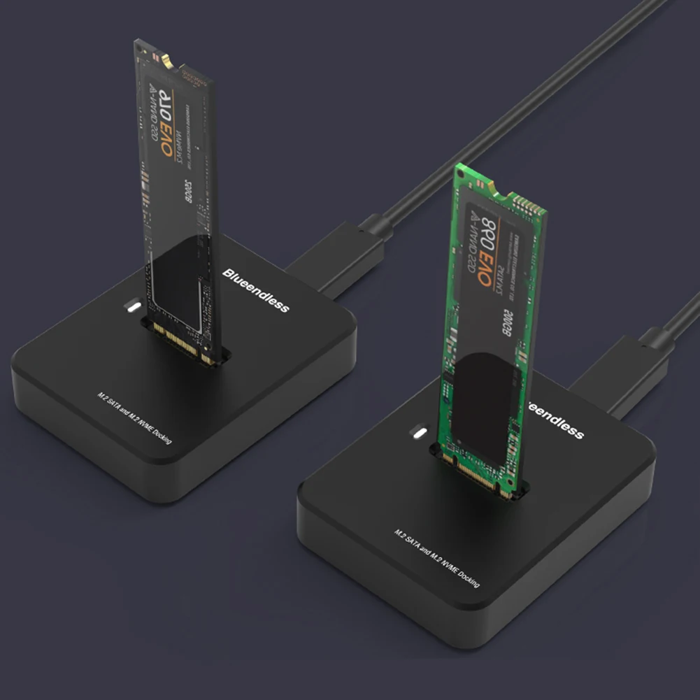 M.2 NVME M.2 Caddy Box Base Adapter 10G Online Reading Writing Speed SSD Enclosure Adapter Tool Free for M.2 SSD Docking Station