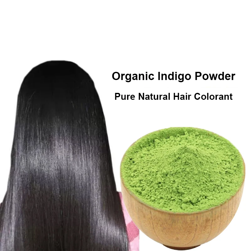 

Indian pure natural plant hair dye indigo powder can be used with henna powder Cover white hair, hair dye accessories