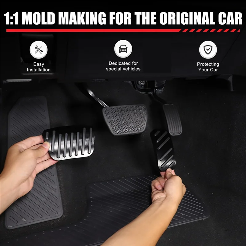 

A80X-Car Brake Pedal Gas Accelerator Pedal Cover For Toyota Land Cruiser 250 Prado LC250 2024 Accessories Stainless Steel