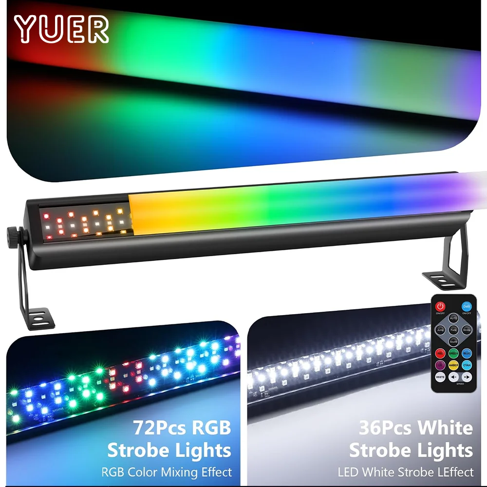 

NEW LED Stage Pixel Light 108LED RGBW Light With Detachable Cover 2IN1 Pixel&Strobe Effect By Remote Sound DMX512 DJ Disco Party