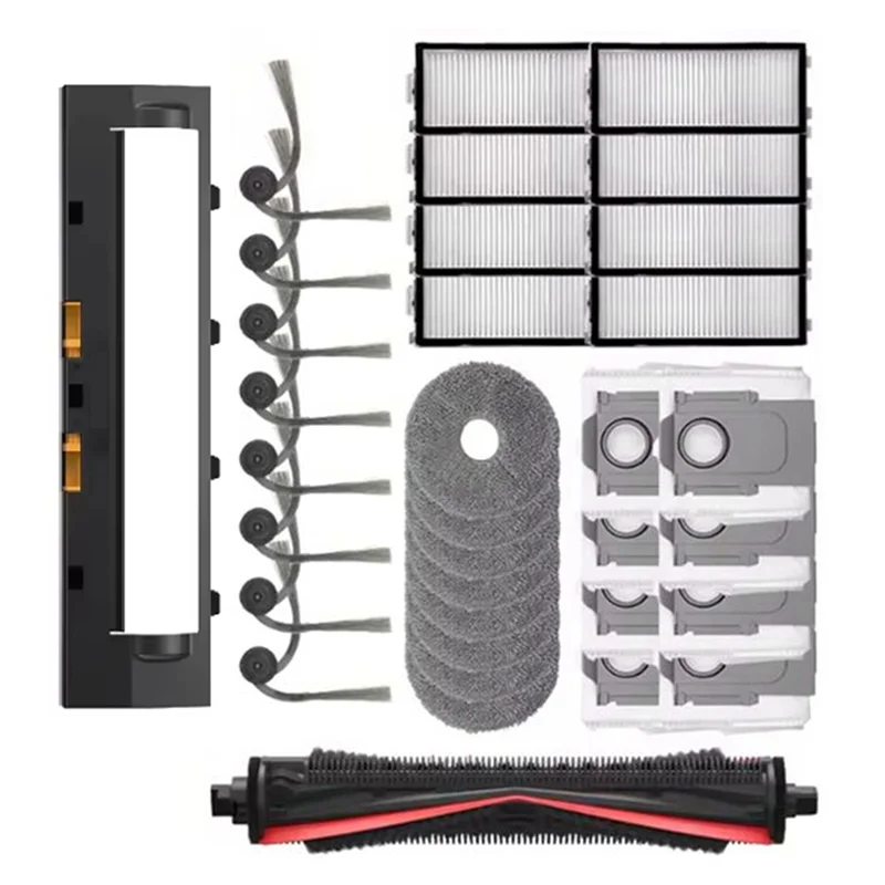 

B25B Комплект запасных частей для пылесоса, 34 шт. для Roborock G30 Space/Saros Z70 — щетка Tricut, боковая щетка, мешок для пыли, фильтр-швабра в комплекте