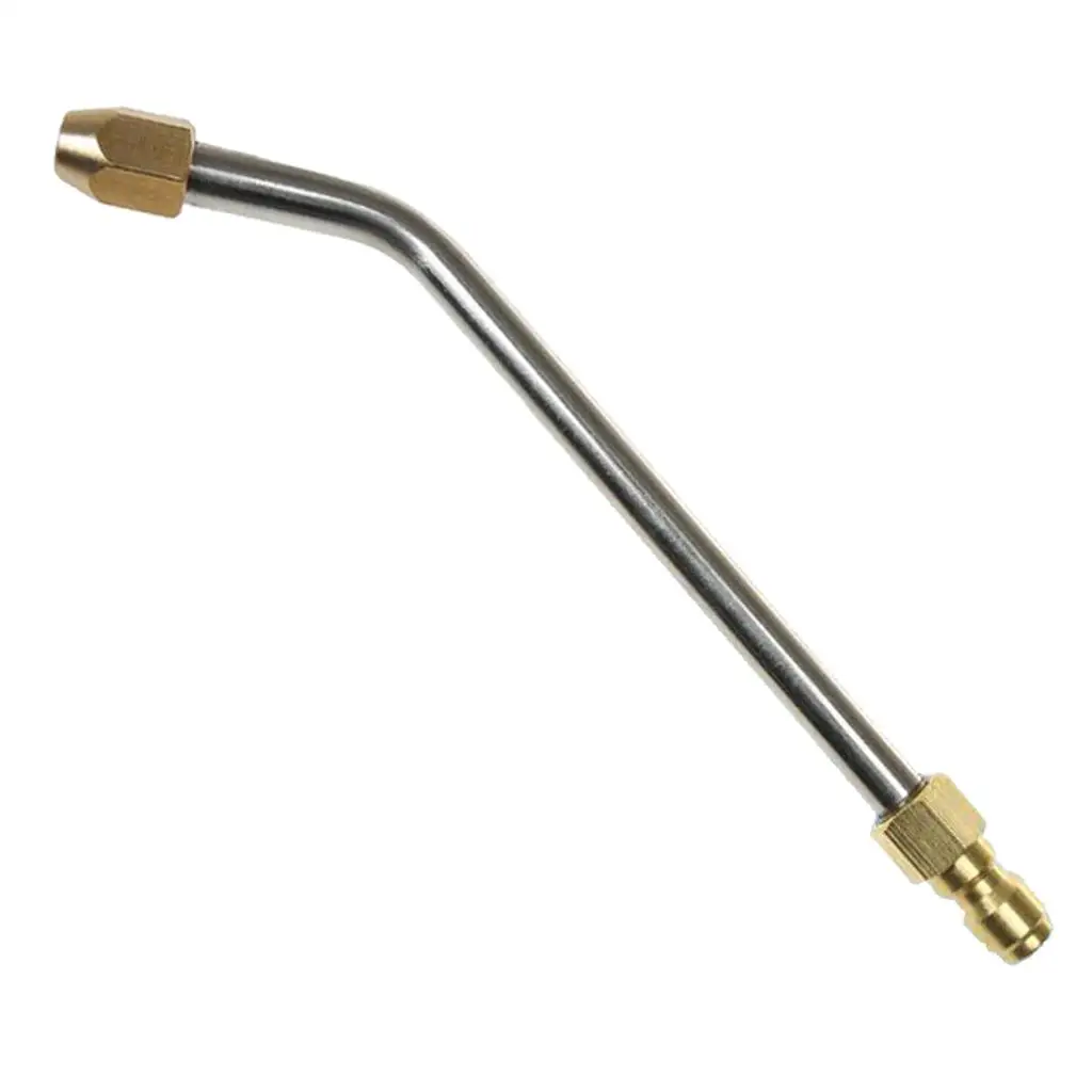 Pressure Washer Angled Lance Extension Long Metal Nozzle High Pressure Attachment for Surface Cleaning