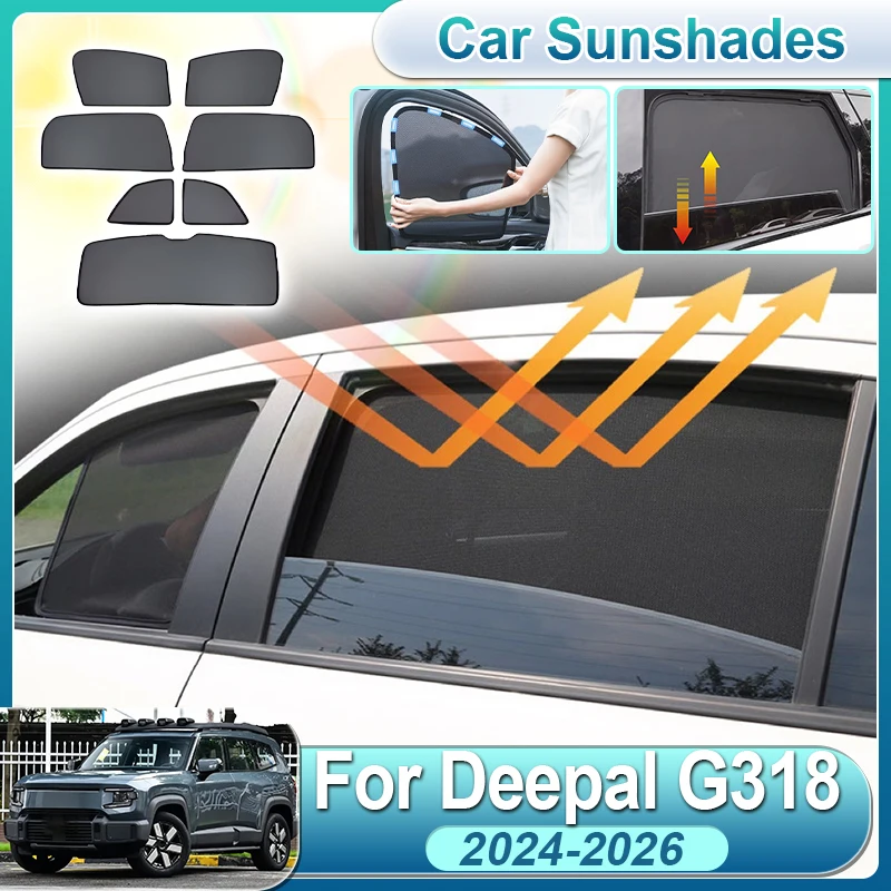 

For Deepal G318 2024 2025 2026 C318 Car Side Window Sunshade Heat Insulation Privacy Protection Sun Shield Cover Auto Accesorios