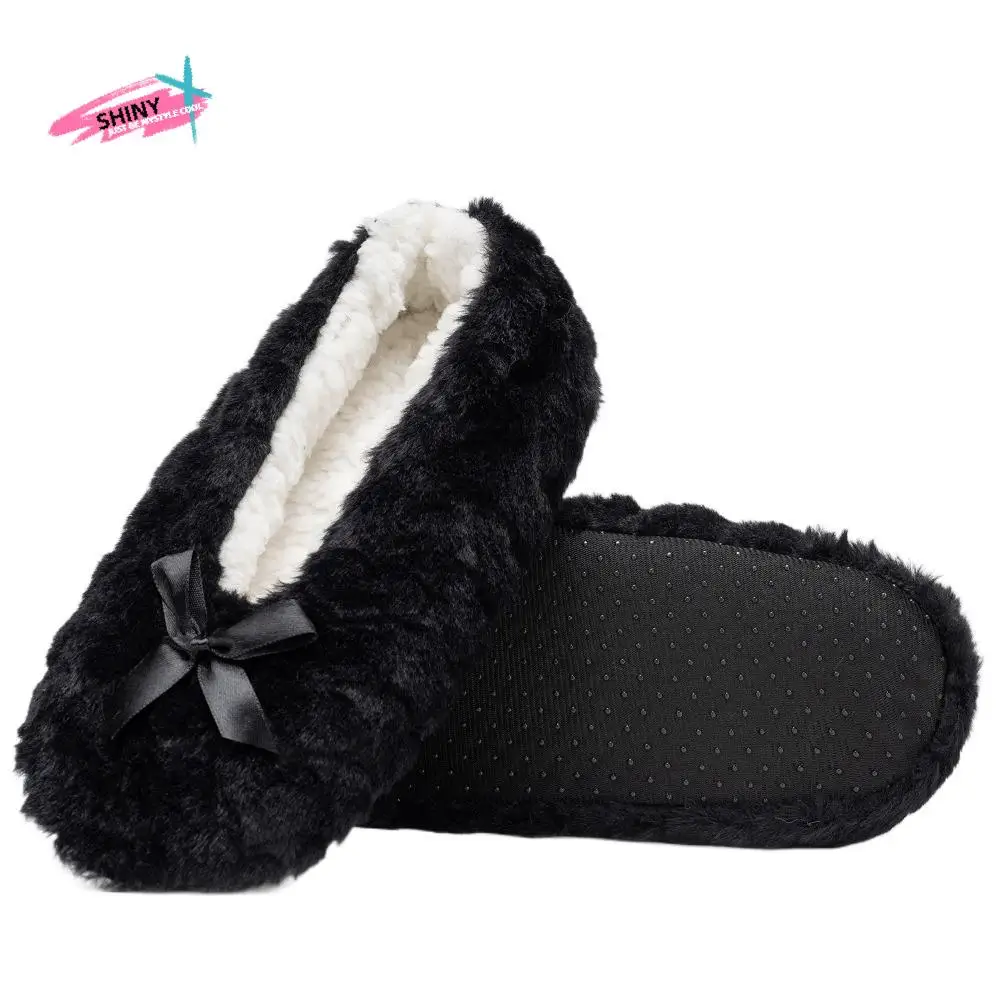 

Simple Anti-slip Winter Floor Socks Heart Warm Thicken Plush Socks Soft Thermal Bow Sleeping Socks Fall/Winter